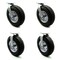 Service Caster 12 Inch Black Pneumatic Wheel Caster Swivel 2 Rigid, 2PK SCC-100S3506-PNB-2-R3506-2 - alternate 4